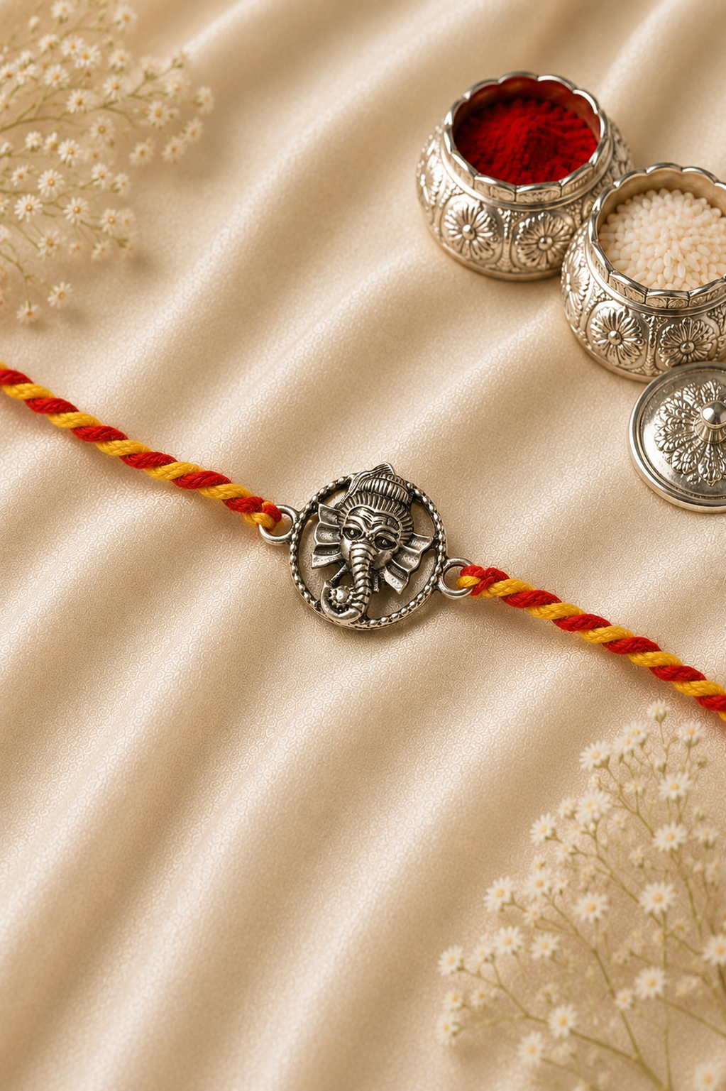 925 Sterling Silver Lord Ganesha Rakhi