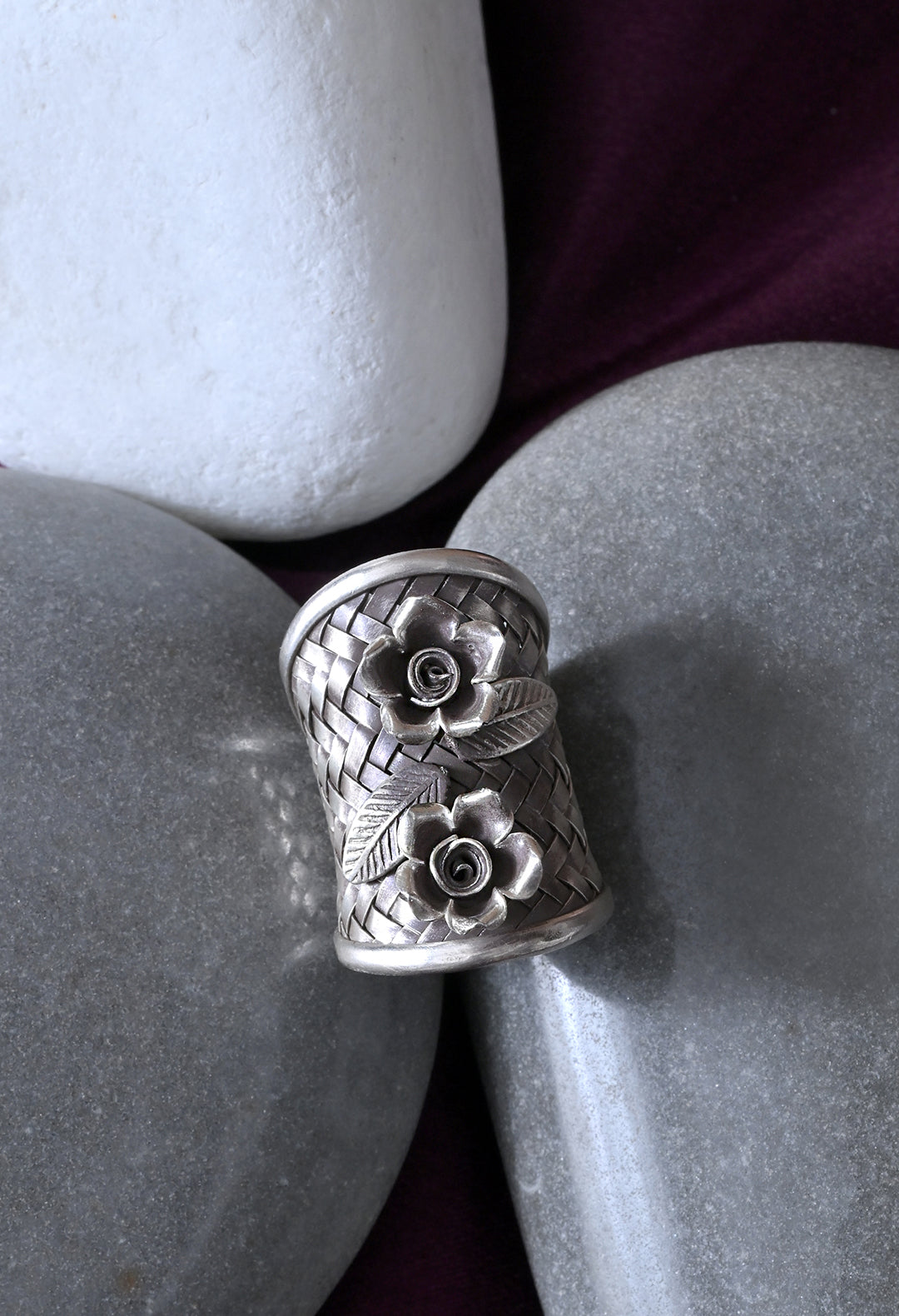 Floral Statement Silver Ring