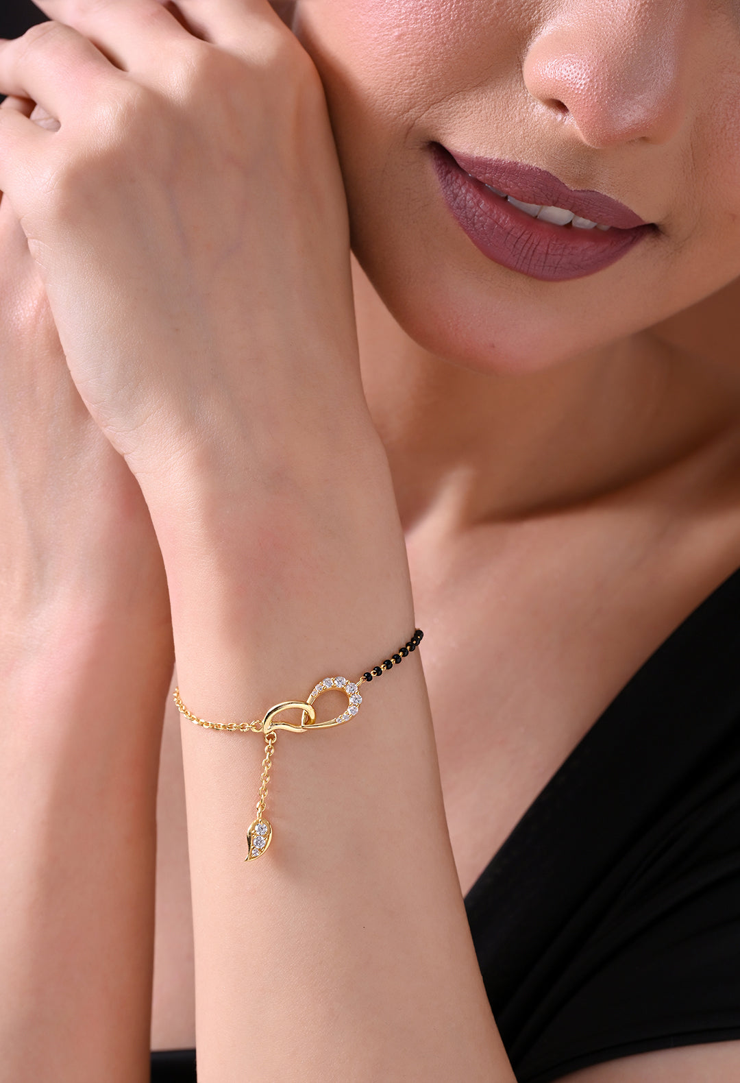 2 Charms Mangalsutra Bracelet