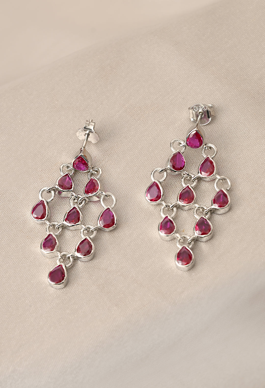 Ruby Cascade Earrings