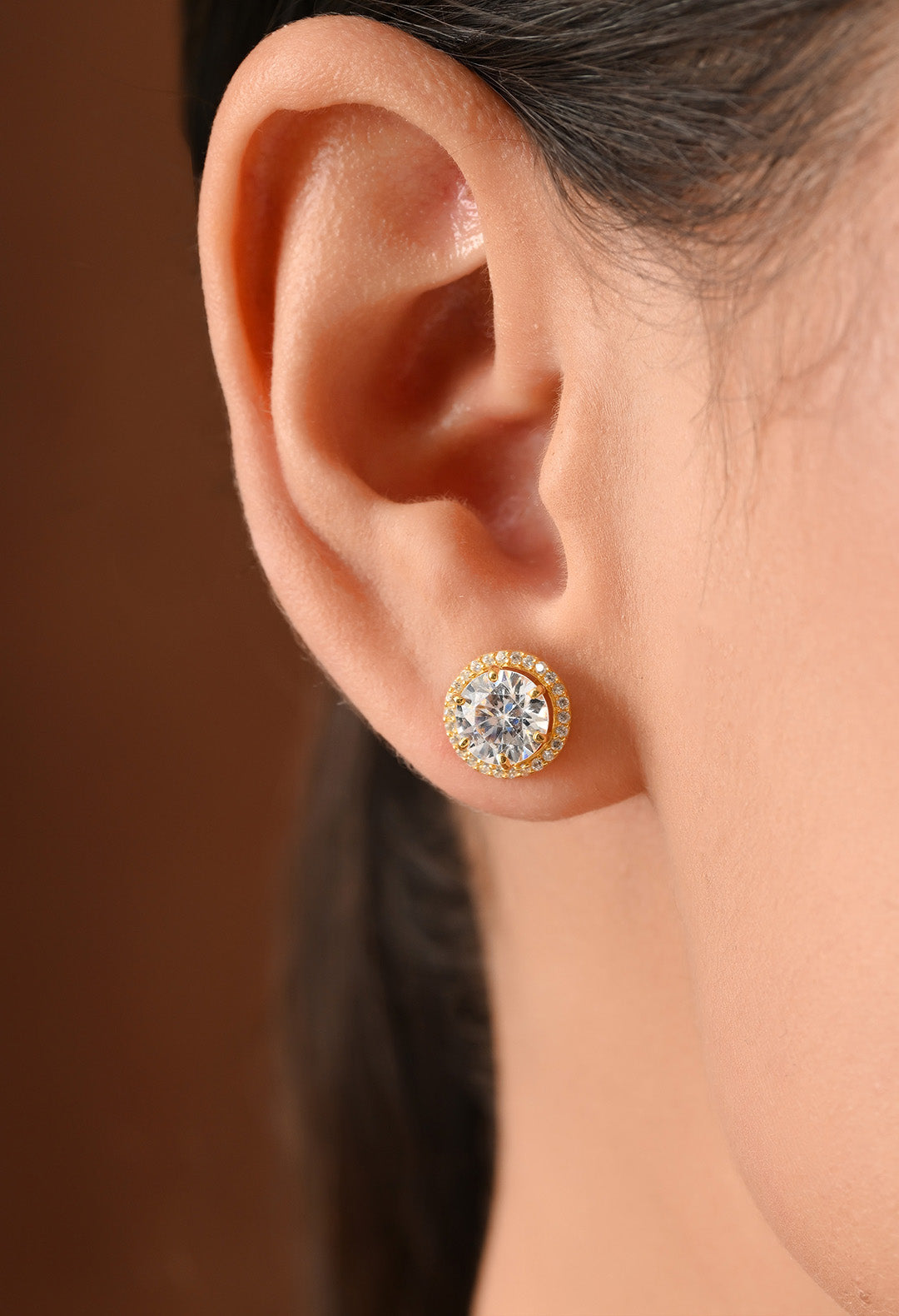 Dazzling Halo Stud Earrings