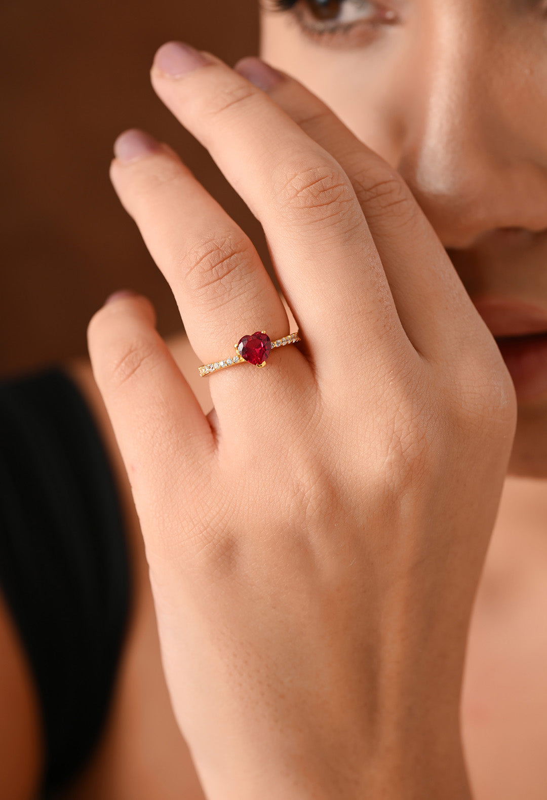 Heart Cut Solitaire Ring