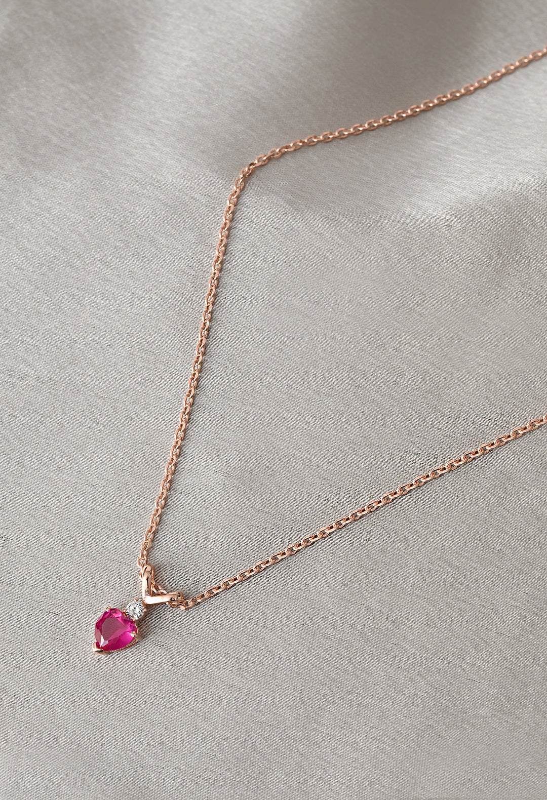 Ruby Heart Necklace