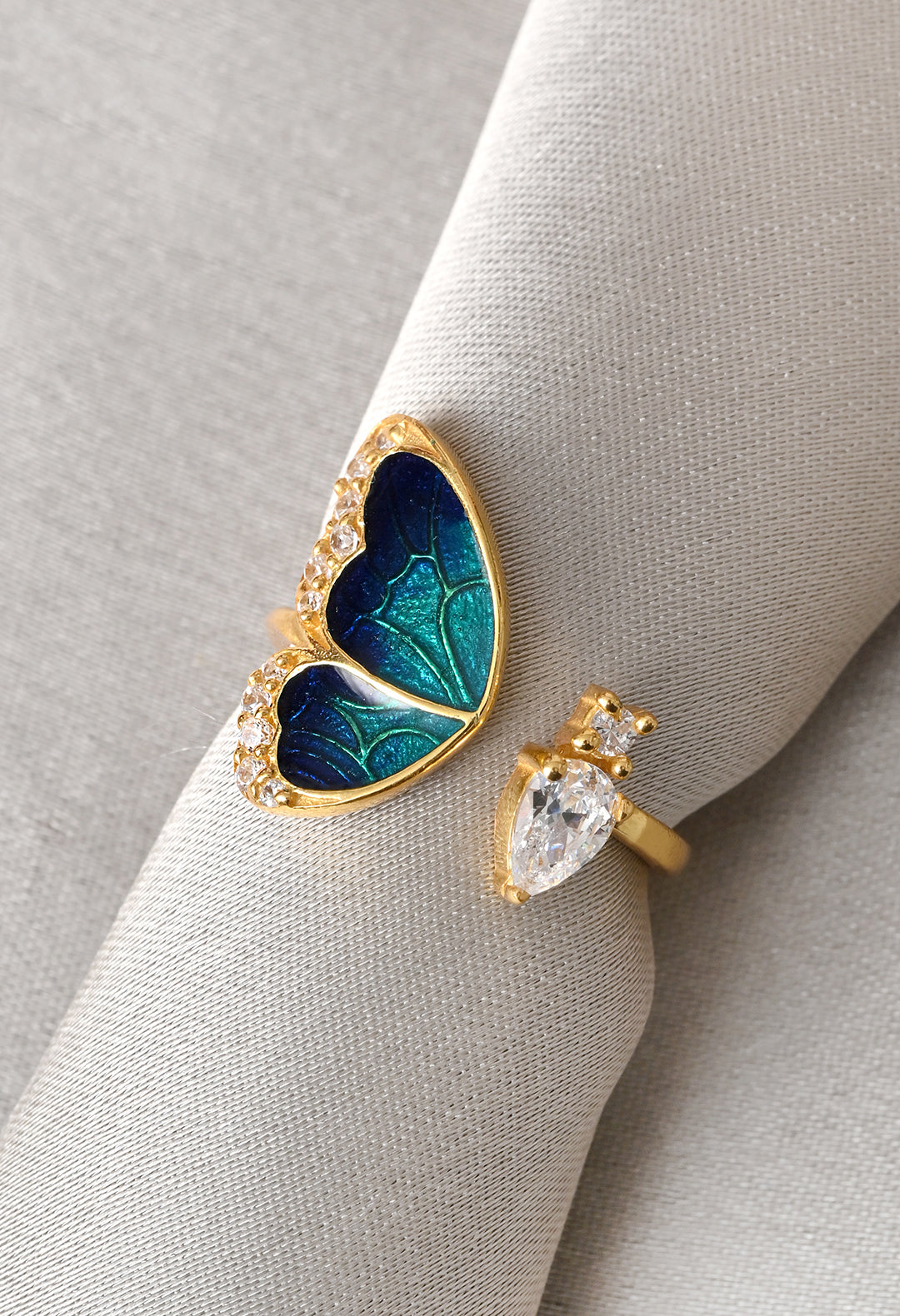 Turquoise Butterfly Ring