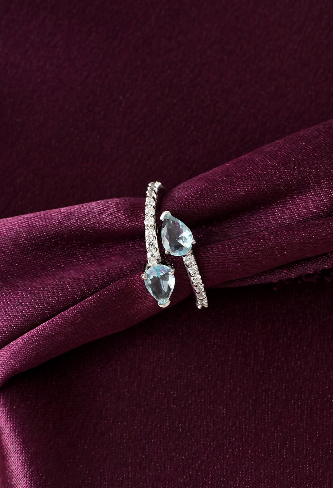 Open Twin-Stone Ring