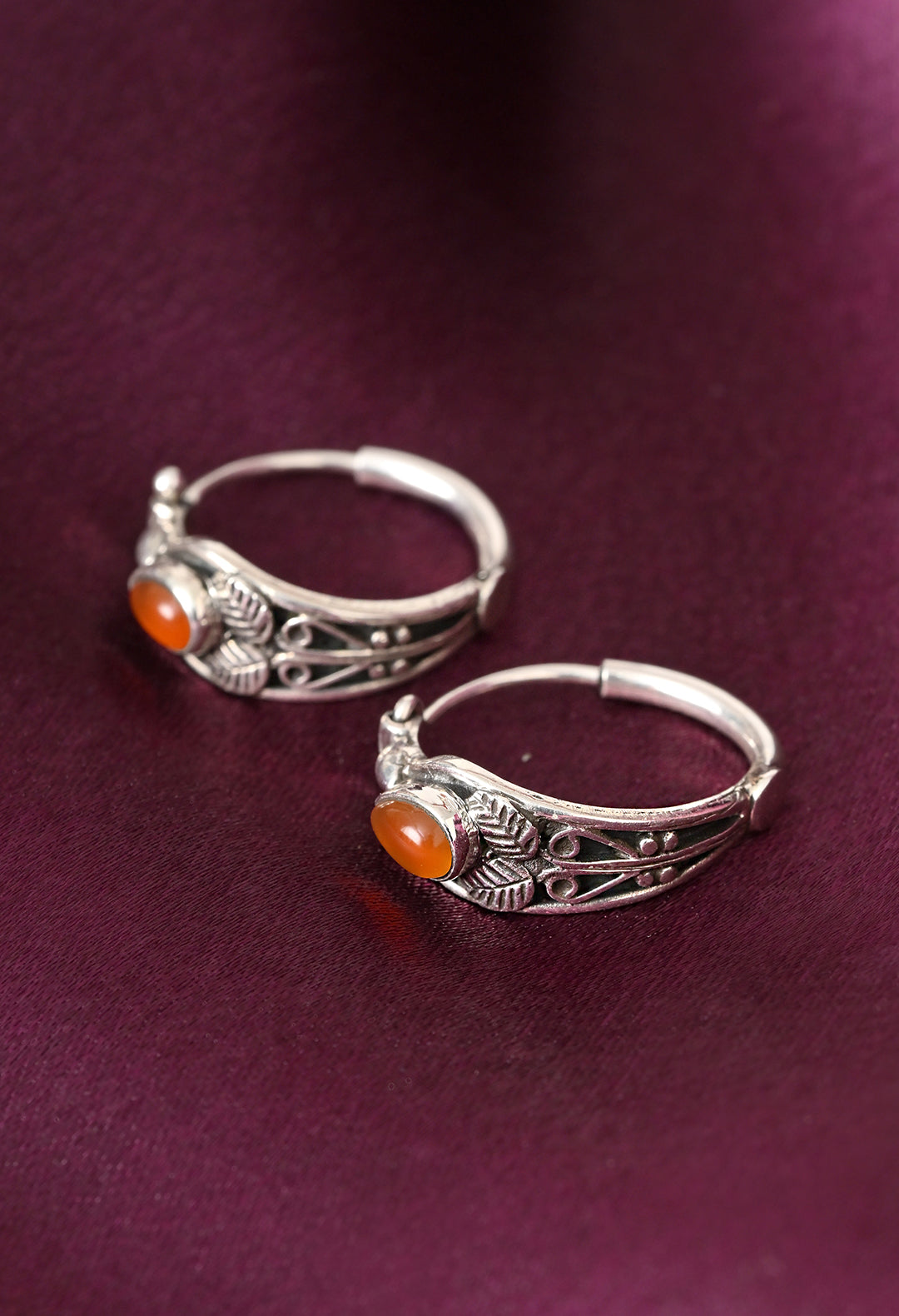 Vintage Amber Teardrop Earrings