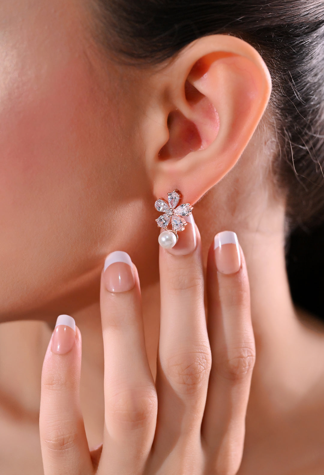 Pearl Petal Earrings