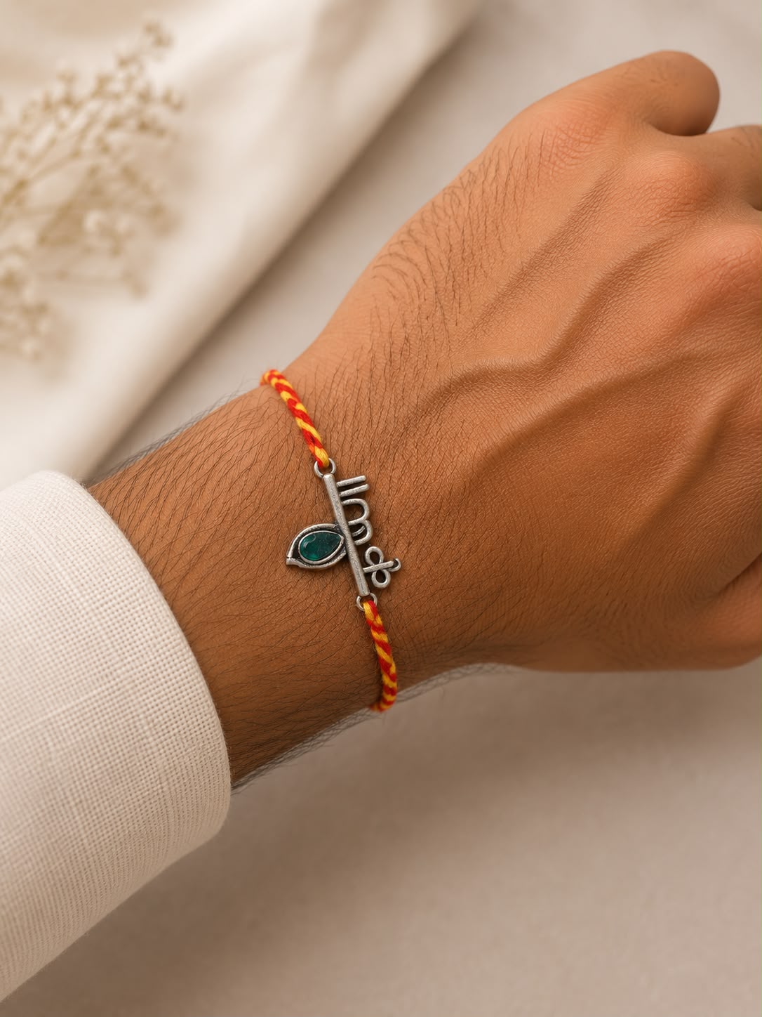 925 Sterling Silver Krishna Silver Rakhi